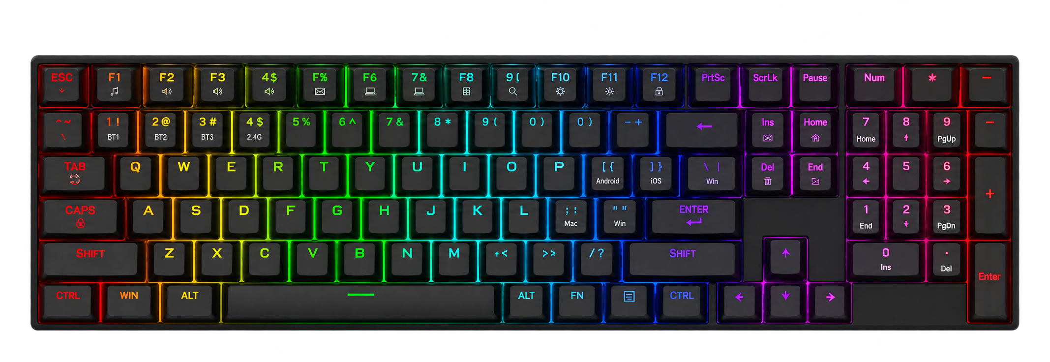REDRAGON ZED PRO (K627P-KNS) BLACK