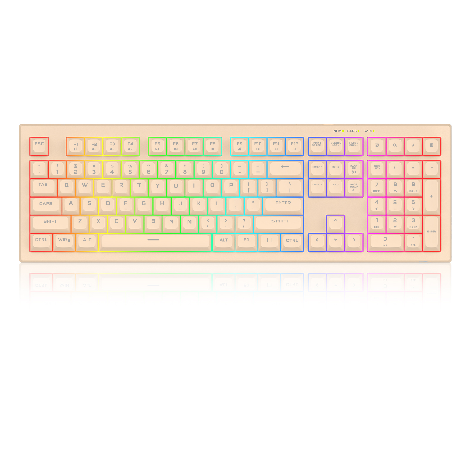 RD KEYBOARD (K518-RGB-C) CRUX MILK TEA