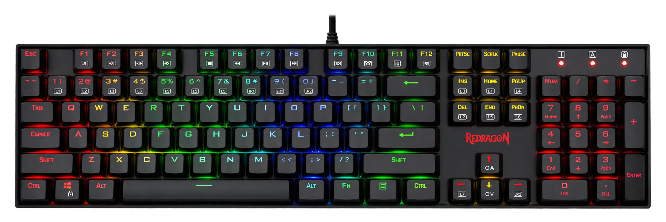 REDRAGON MITRA V2 (K551RGB-1) BLACK