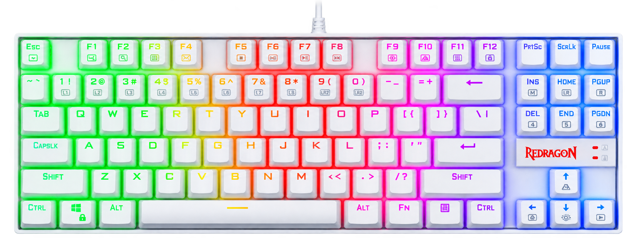 REDRAGON KUMARA (K552W-RGB-1) WHITE