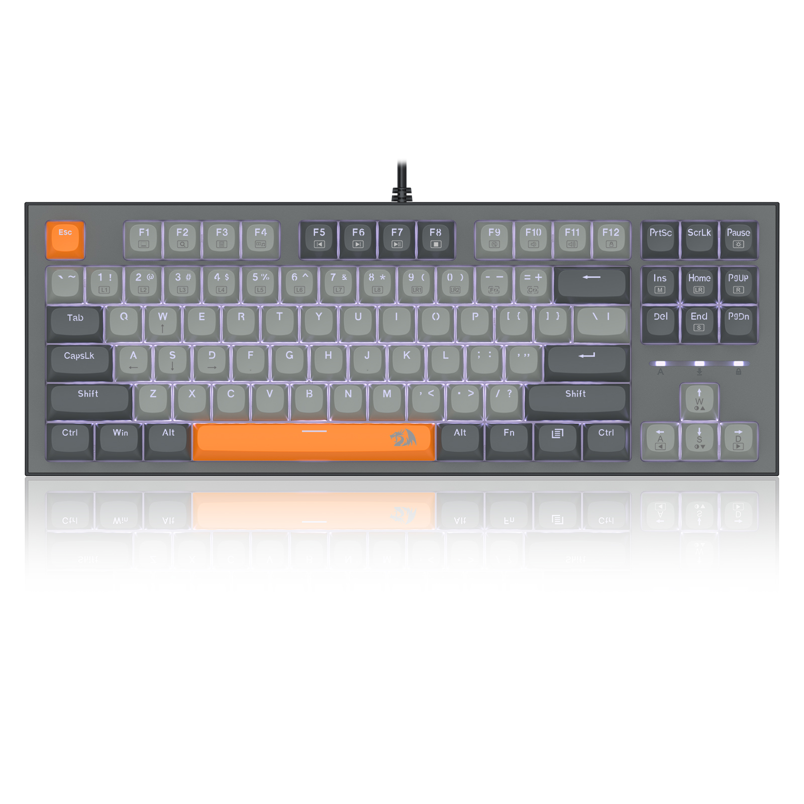 RD KEYBOARD (K611-GGO) BES WIRED GRADIENT GREY+ORANGE