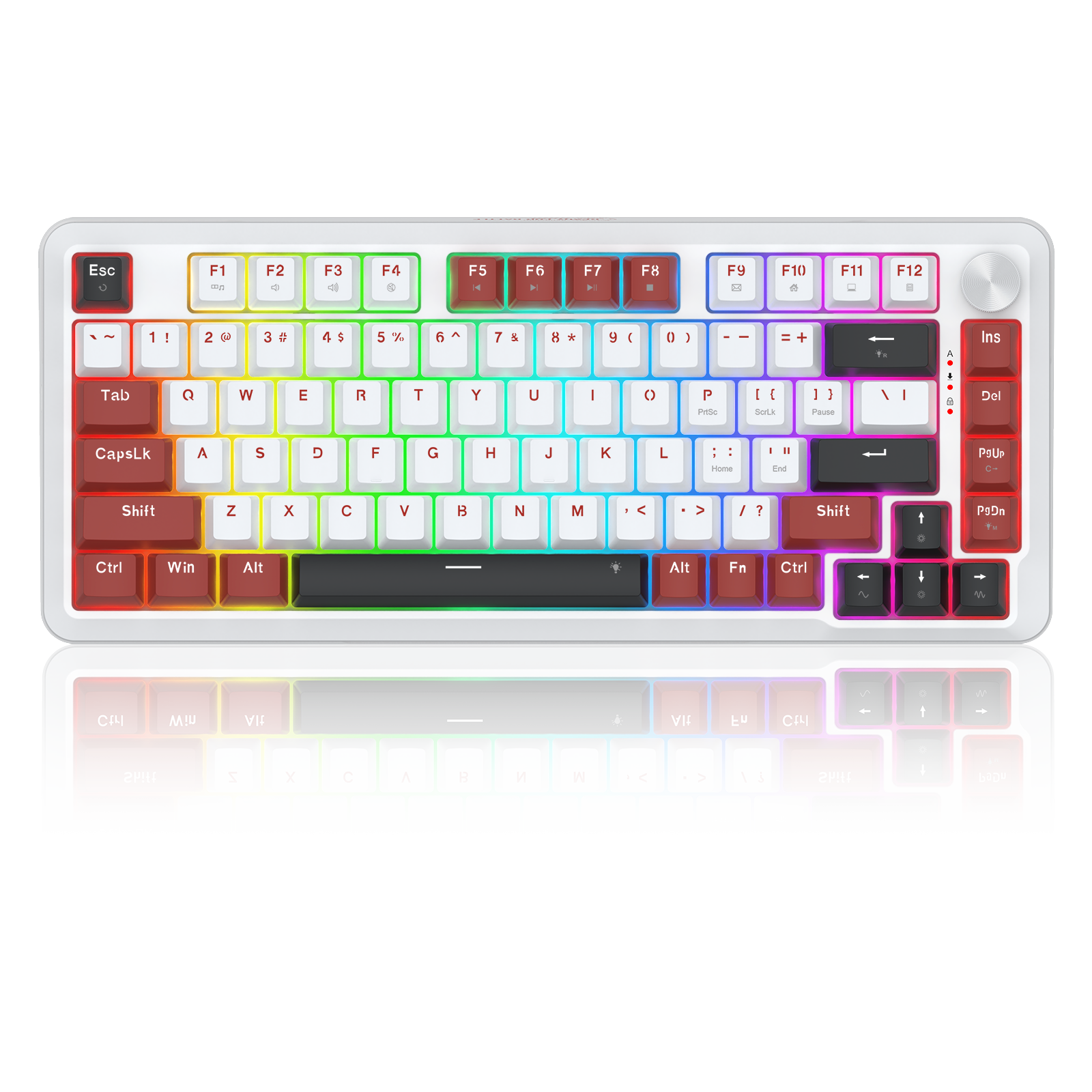 RD KEYBOARD (K721WRB-RGB) STORMHUNTER (WHITE+RED+BLACK)