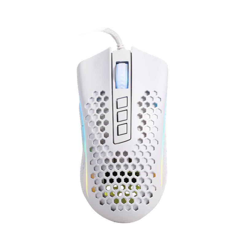 RD WIRED MOUSE (M808W-RGB) STORM WHITE