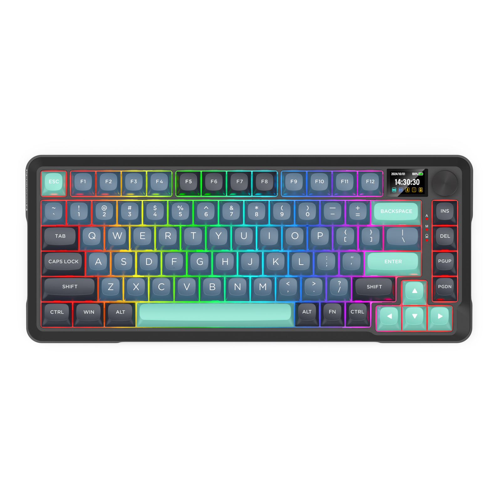 RD KEYBOARD BEHEMOTH PRO (K724GBG-RGB-PRO) Gray-Blue-Green