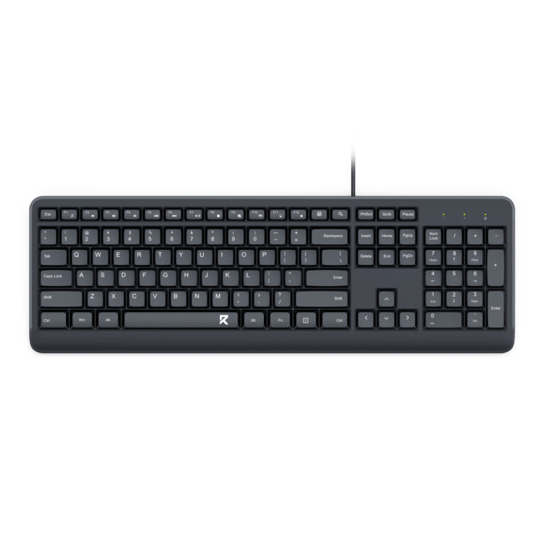 RD WIRED OFFICE KEYBOARD (BK-7092) MEMBRANE BLACK