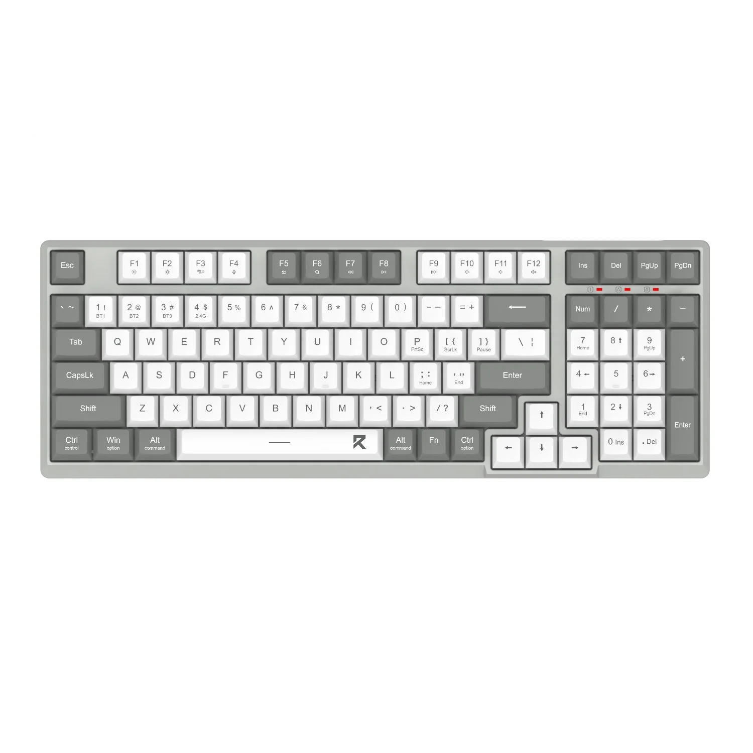 RD WIRED OFFICE KEYBOARD (BK-7113) SCISSOR MECHANISM WHITE-GRAY