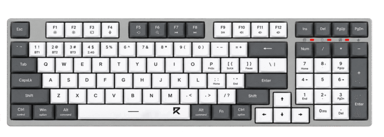 REDRAGON OFFICE KEY COMPACT PRO (BK-7114WG) WHITE-GRAY