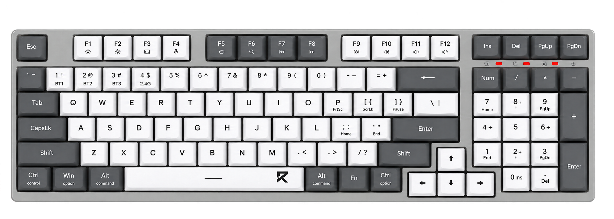REDRAGON OFFICE KEY COMPACT PRO (BK-7114WG) WHITE-GRAY