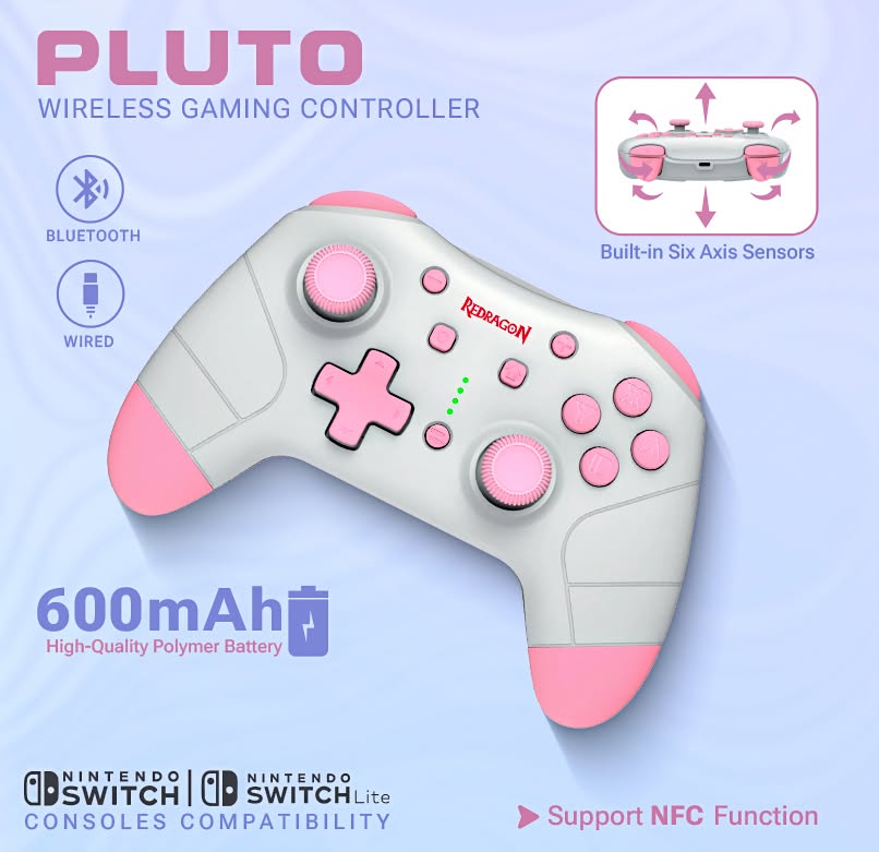 RD GAMEPAD (G815) PLUTO WHITE PINK