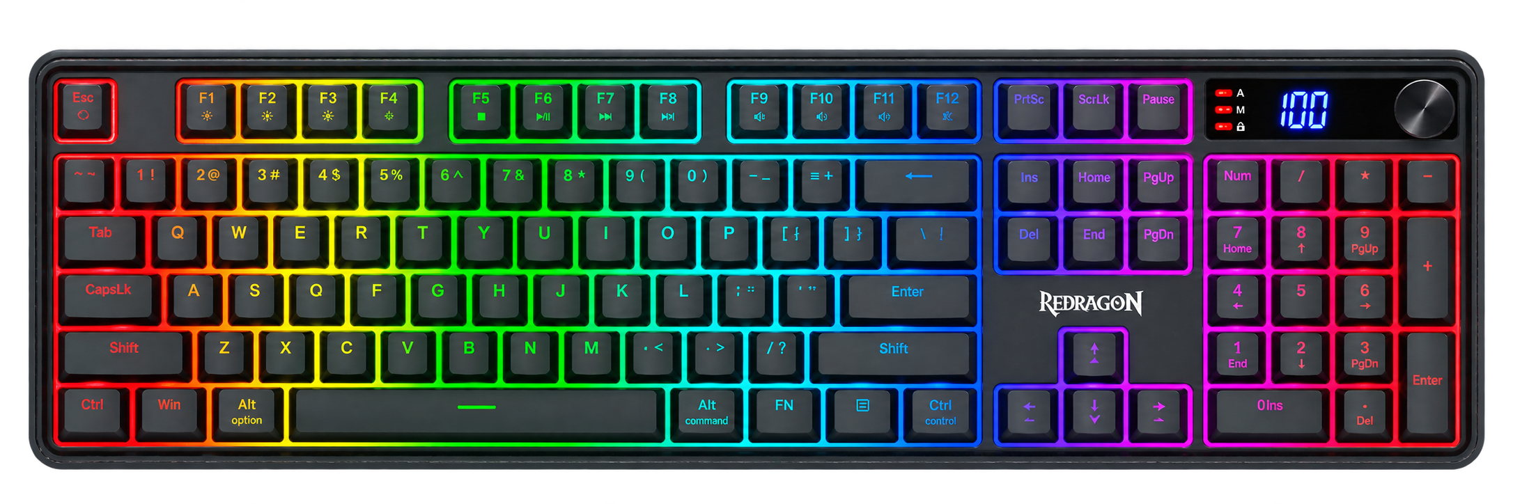 REDRAGON RM104 PRO VOLCANO (K526BP-RGB) BLACK PINK