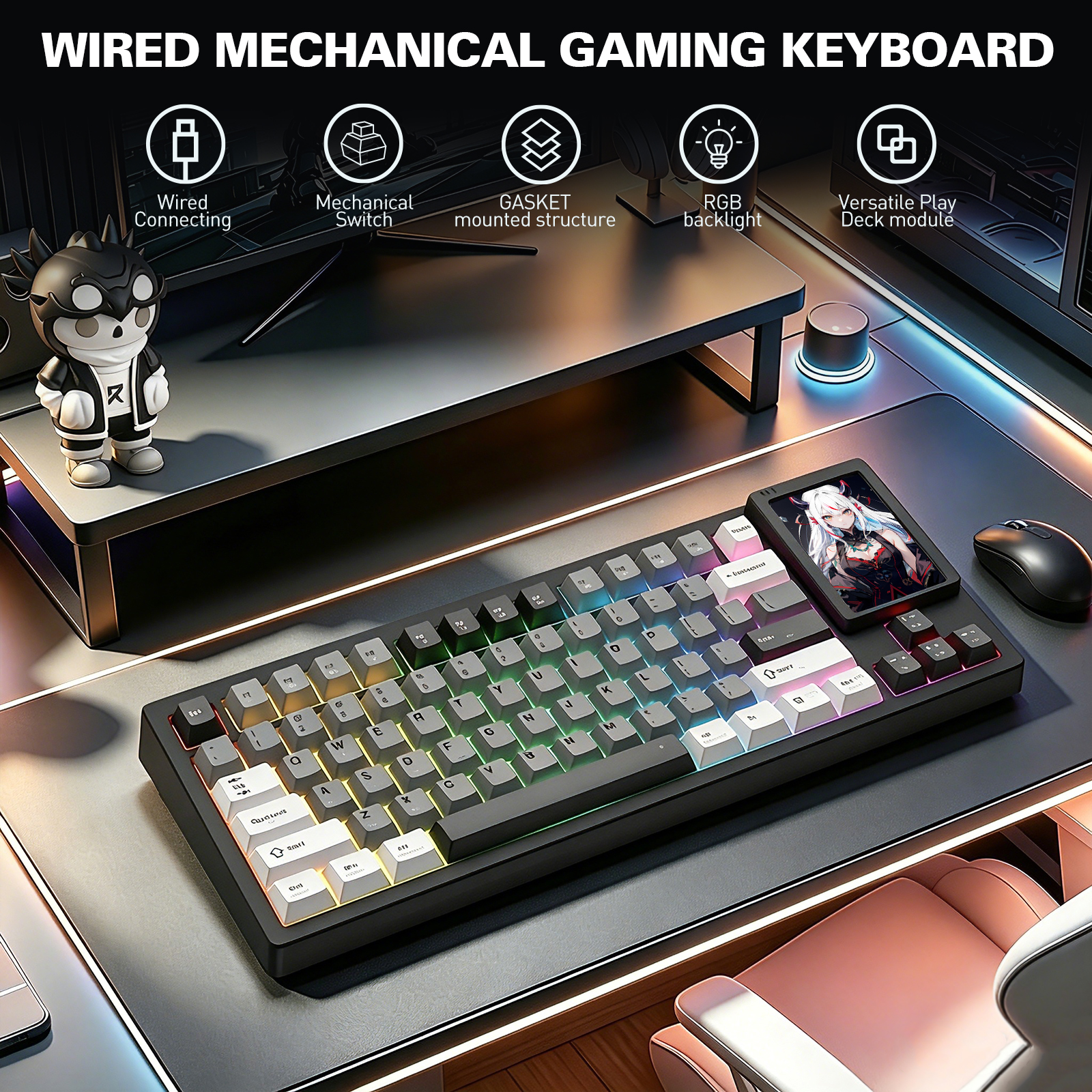 RD WIRED KEYBOARD (K754WGB) POPVU87 MECHANIC